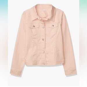 Large Lee riders colored denim Jean jacket peach pink